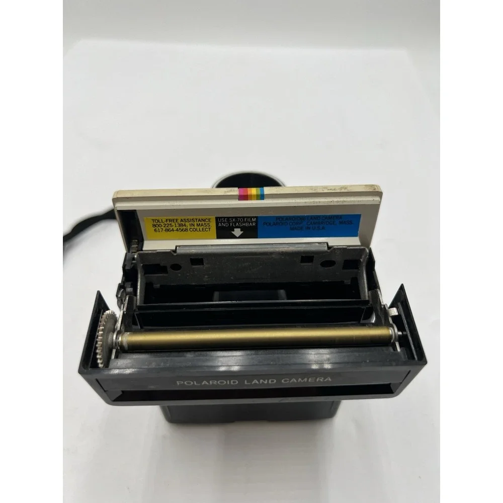 Vintage Polaroid OneStep SX-70 Land Camera Rainbow Stripe White Untested